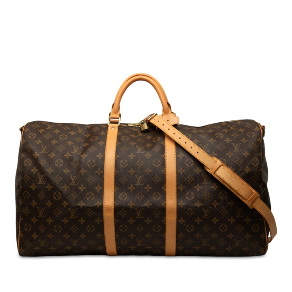 Louis Vuitton Monogram Keepall Bandoulière 60 Boston Bag Shoulder 2WAY M41412...